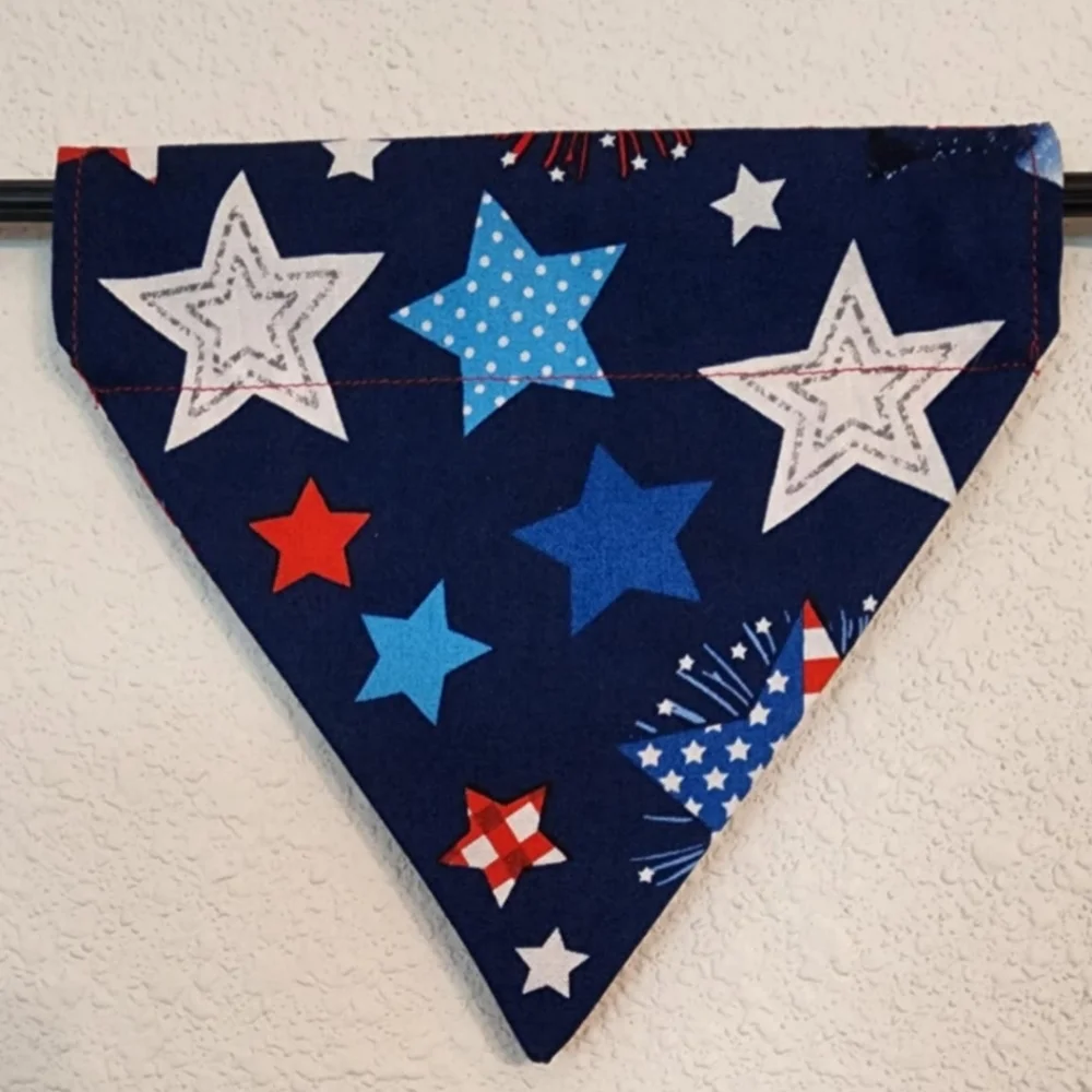 SMALL Starry Fourth Of July Dog Bandana - Picture 1 of 4